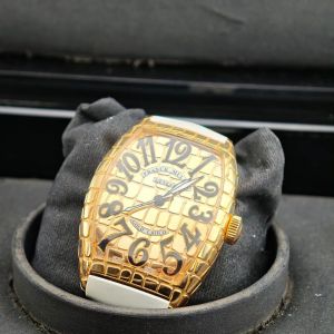 Franck Muller Gold Croco - Görsel 7